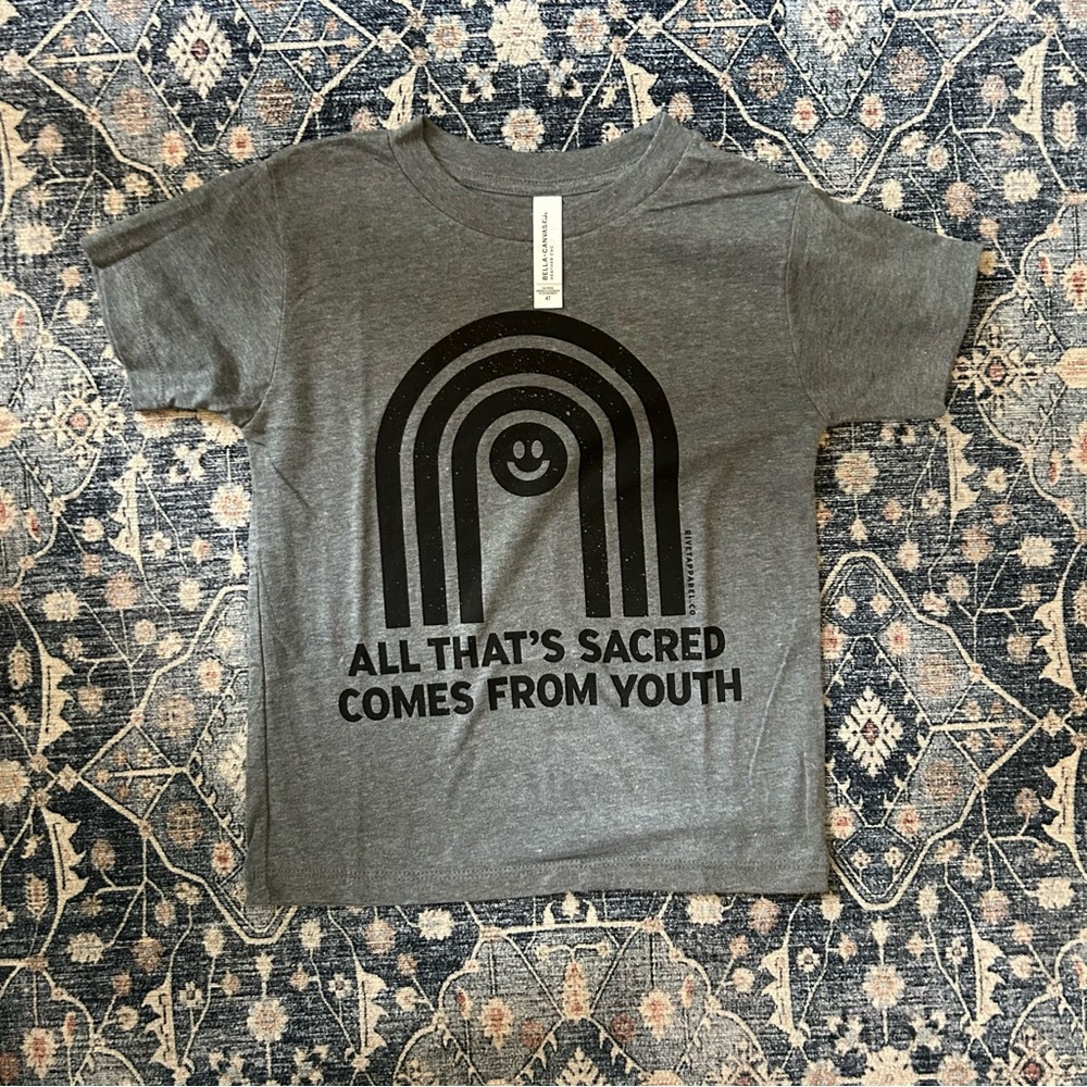 Rivet Apparel All That’s Sacred Comes From Youth Tee- 4T NEW!